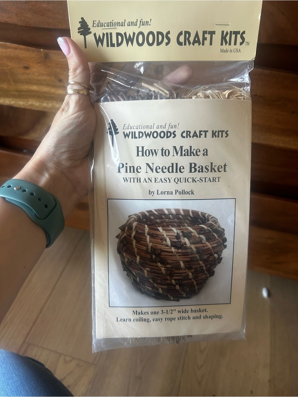 Wildwoods Craft Kits How to Make a Pine Needle Basket - Natural Brown